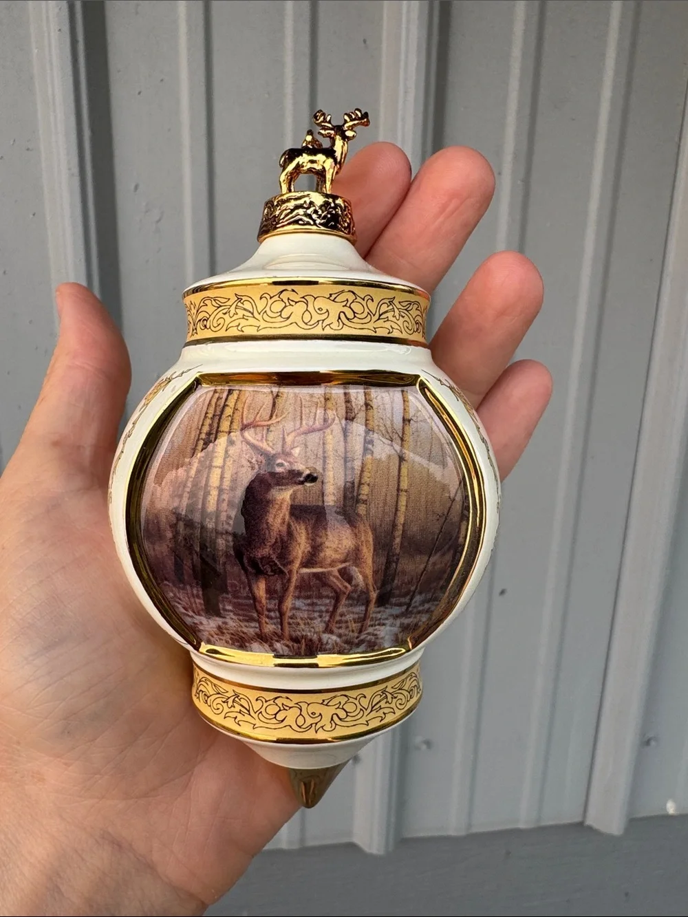 Bradford Editions Northwoods Majesty Deer Christmas Ornament Greg Alexander
